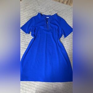Vibrant Blue Short Sleeve Dress